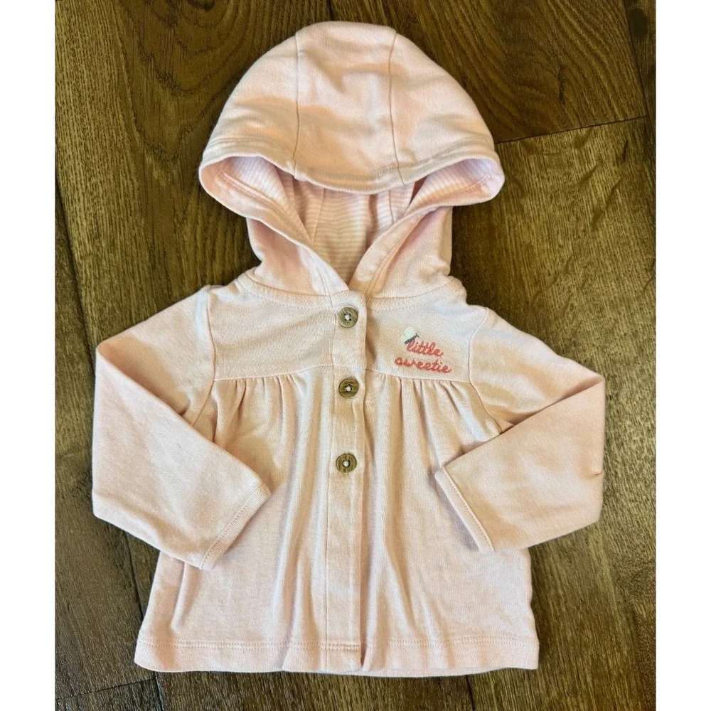 Carters Baby Girl 6 Months Outfit Pants Bodysuit Jacket Little Sweetie Pink 3 PC